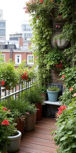 Small but vibrant balcony garden